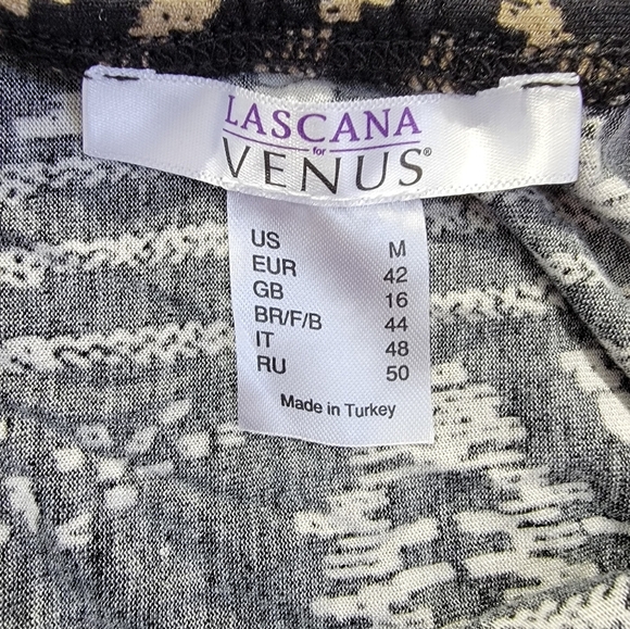 VENUS Black and Tan Patterned Dress - Picture 8 of 11